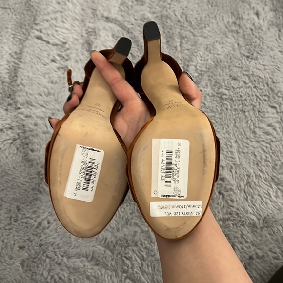 Jimmy Choo Misty 120 Velvet Heeled Sandals In Rust - Picture 6 of 14